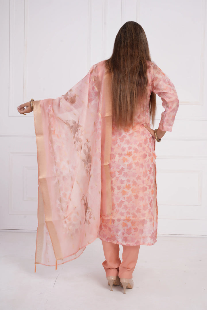 Women Ethnic Motifs Embroidered Kurta with Trouser & Dupatta